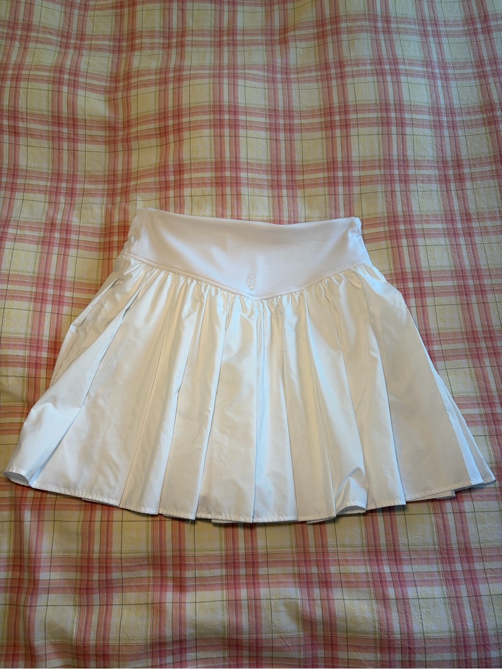 Free People Movement White Pleated Skirt with Built in Shorts